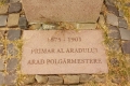 Az Endrődi Salacz Gyula szobor emléktáblája Aradon