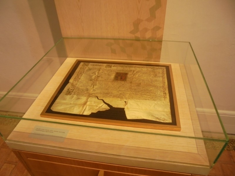 Bocskai István Kassán, 1606. március 15-én kelt hajdúkiváltságot rögzítő levele az Arany János Emlékmúzeumban