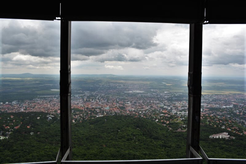 Kilátás Pécsre a Tv toronyból