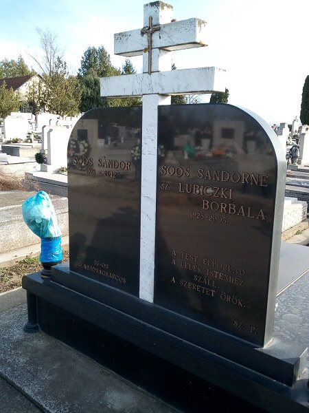 Tiszaeszlár Soós Sándor 56-os szabadságharcos síremléke