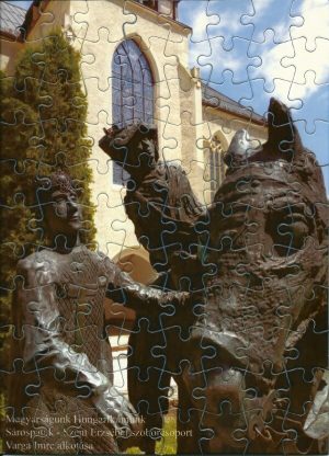 Sárospatak Szent Erzsébet szoborcsoport puzzle