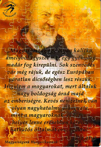 Pio atya idézet a magyarokról puzzle